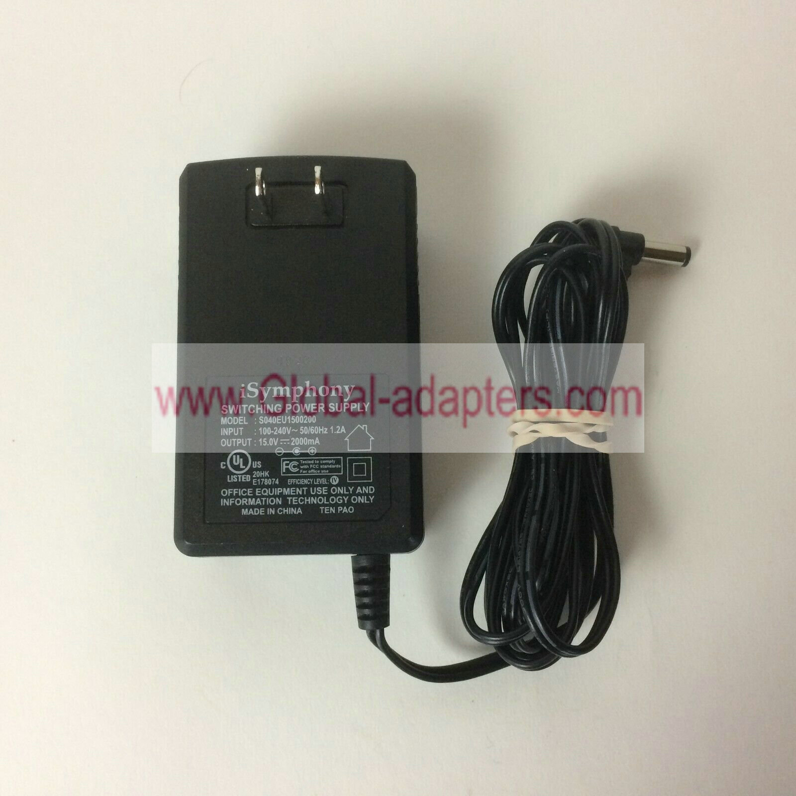 Brand new iSymphony S040EU1500200 Switching Power Supply AC Adapter 15.0V 2000mA